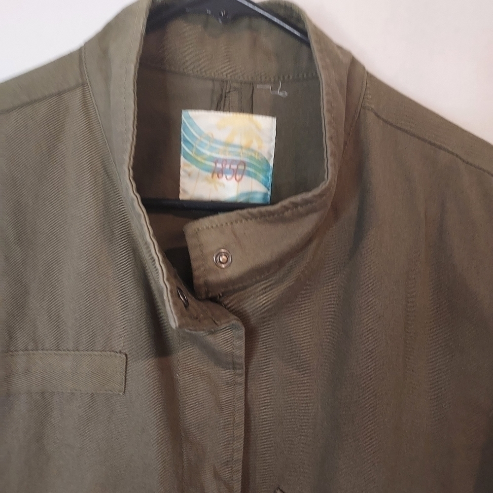 CALI 1850 Military Zara fatigue olive green oversize pearl detail jacket… - Picture 6 of 15